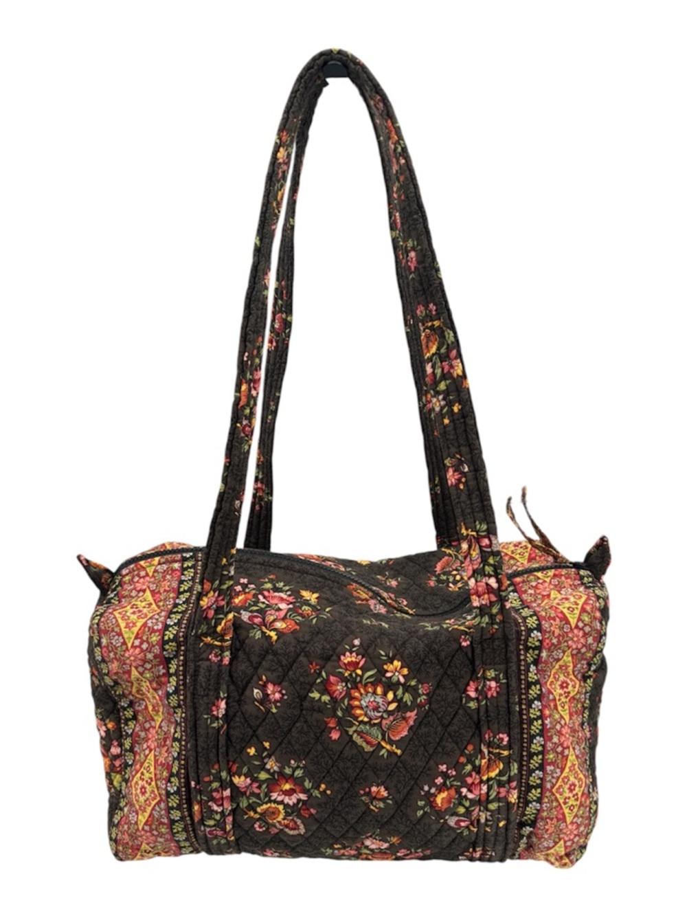 Vera Bradley retired vintage chocolate pattern fall 2007 tote duffle bag